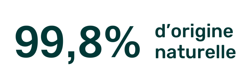 99,8 pourcent d'ingrédients naturels